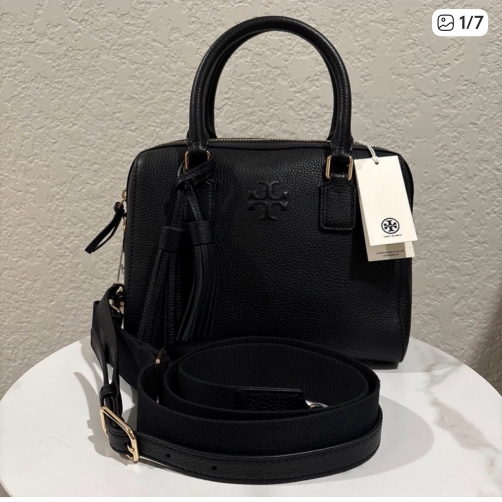 Tory Burch Black Leather Satchel